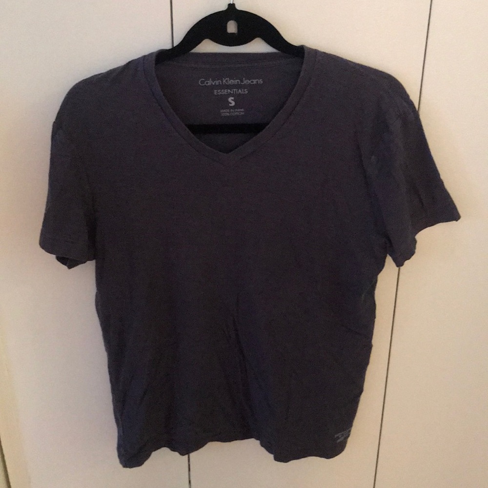Calvin Klein Jeans Men’s Navy V-Neck Tee Size S